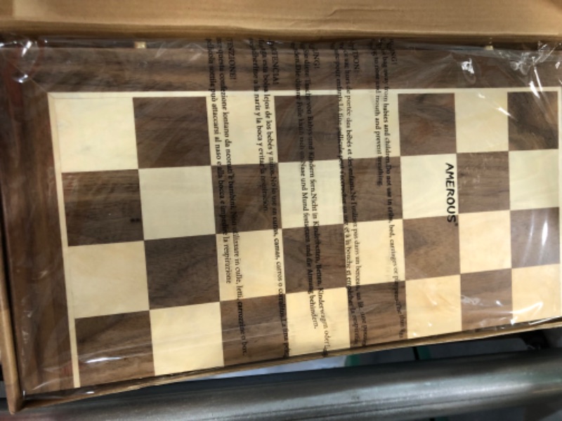 Photo 2 of AMEROUS 15 Inches Magnetic Wooden Chess Set