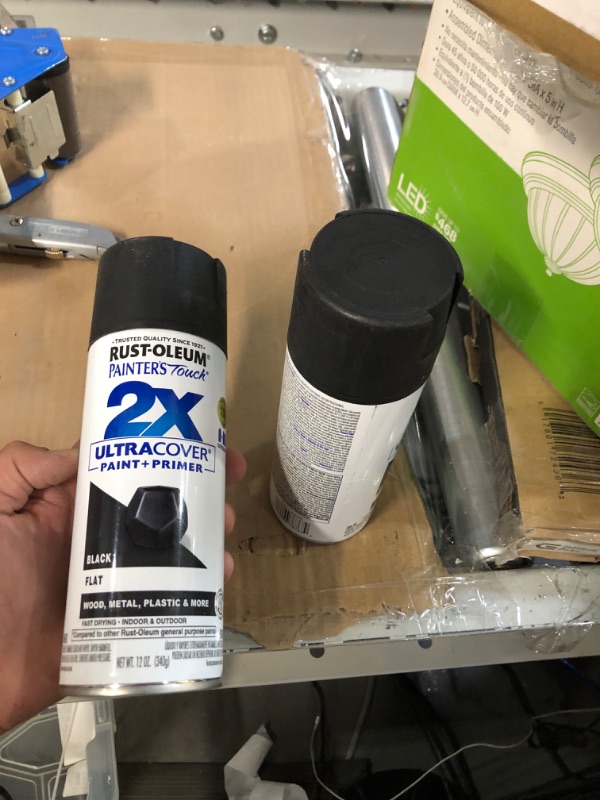 Photo 1 of 2 pack 12 oz. Flat Black General Purpose Spray Paint