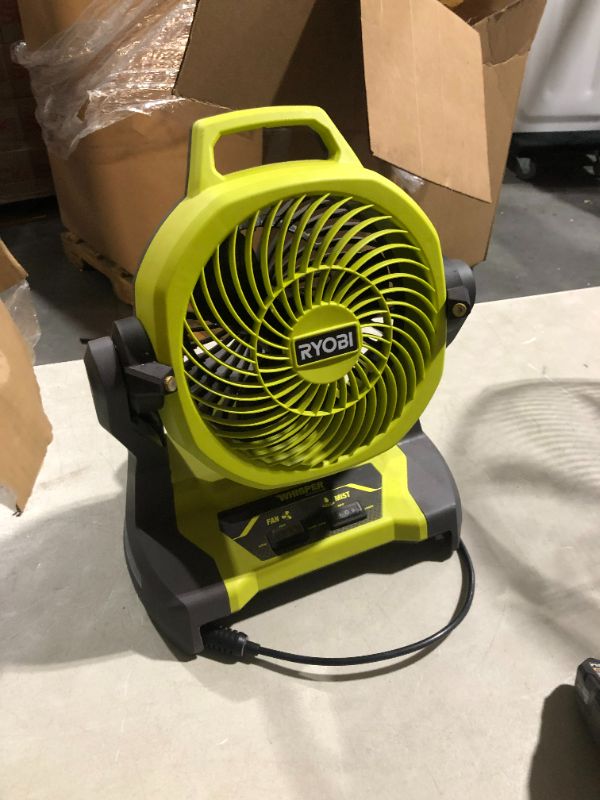 Photo 3 of ***UNTESTED - SEE NOTES***
Ryobi ONE+ 18V Cordless 7-1/2 in. Bucket Top Misting Fan Kit with 1.5 Ah Battery and Charger