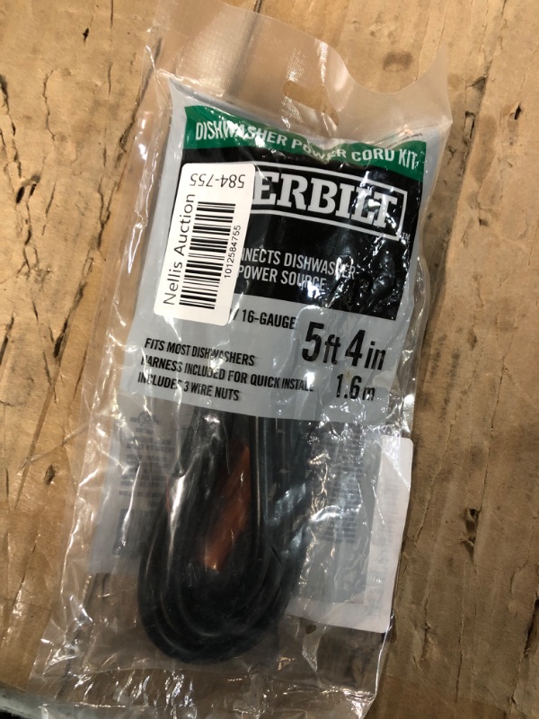 Photo 3 of 5 ft. 4 in. 16/3 3-Wire Dishwasher Power Cord Kit