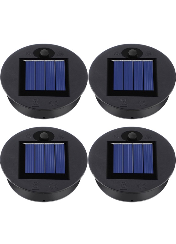 Photo 1 of 4 Pieces Replacement Solar Light Tops Outdoor (2.76 Inch in Diameter)