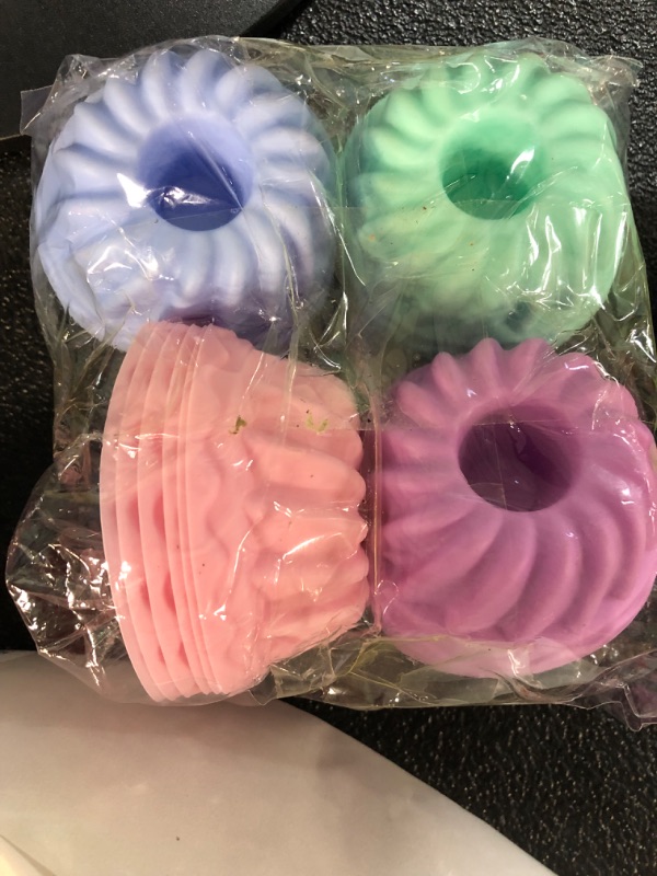 Photo 2 of Silicone Cupcake Molds - WENTS 24 Pack Reusable