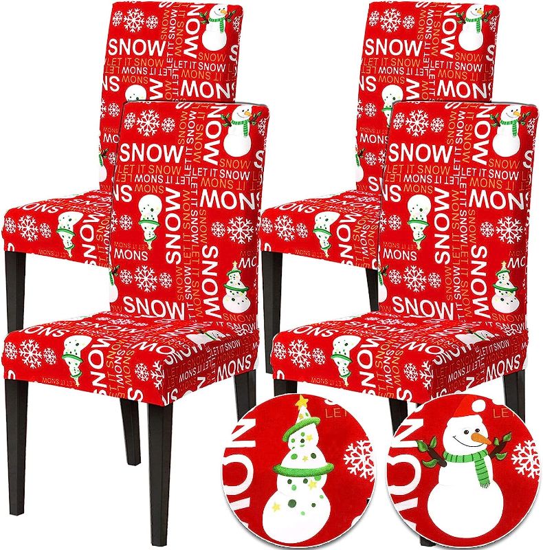 Photo 1 of Camlinbo Christmas Table Decorations 4Pack Christmas Table Leg Covers Xmas Stockings 