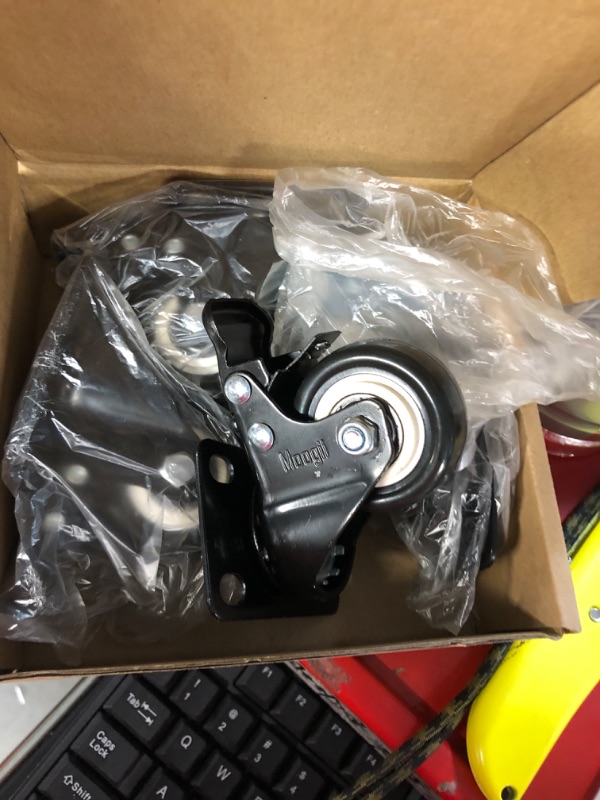 Photo 2 of 2" Stem Caster Wheels with Safety Dual Locking 600Lbs Heavy Duty 