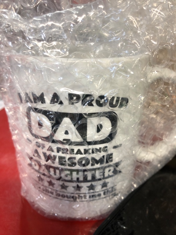 Photo 1 of 11 Ounce Ceramic Cup, I'M A PROUD DAD OF A FREAKING AWESOME DAUGHTER YES.SHE BOUGHT ME THIS