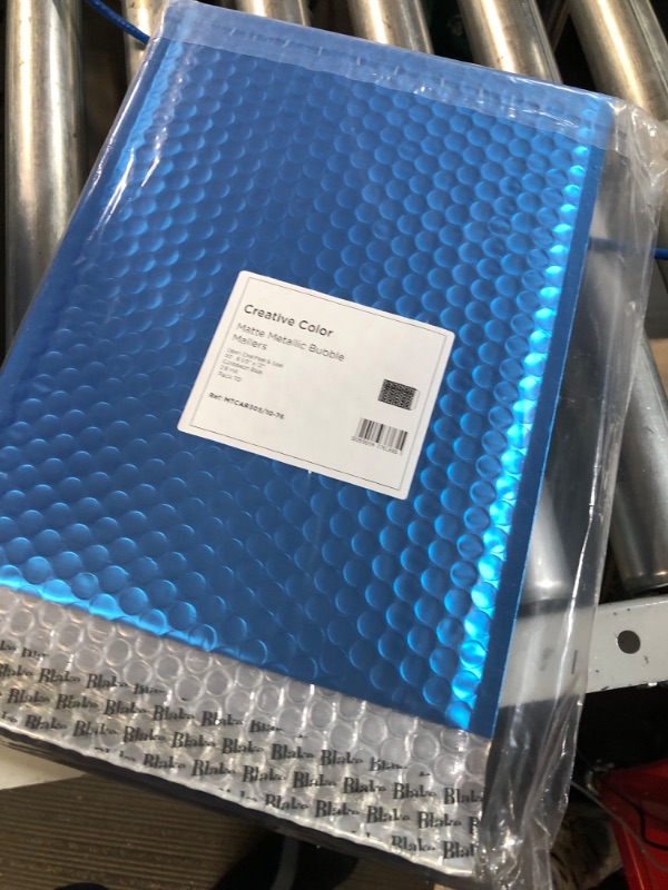 Photo 2 of ProLine Matte Metallic Ice Blue Bubble Padded Mailers 4x8 Inch Self Seal Padded Envelopes (10)