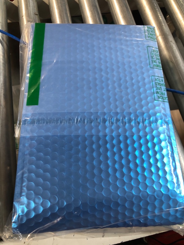 Photo 2 of ProLine Matte Metallic Ice Blue Bubble Padded Mailers 4x8 Inch Self Seal Padded Envelopes (10)