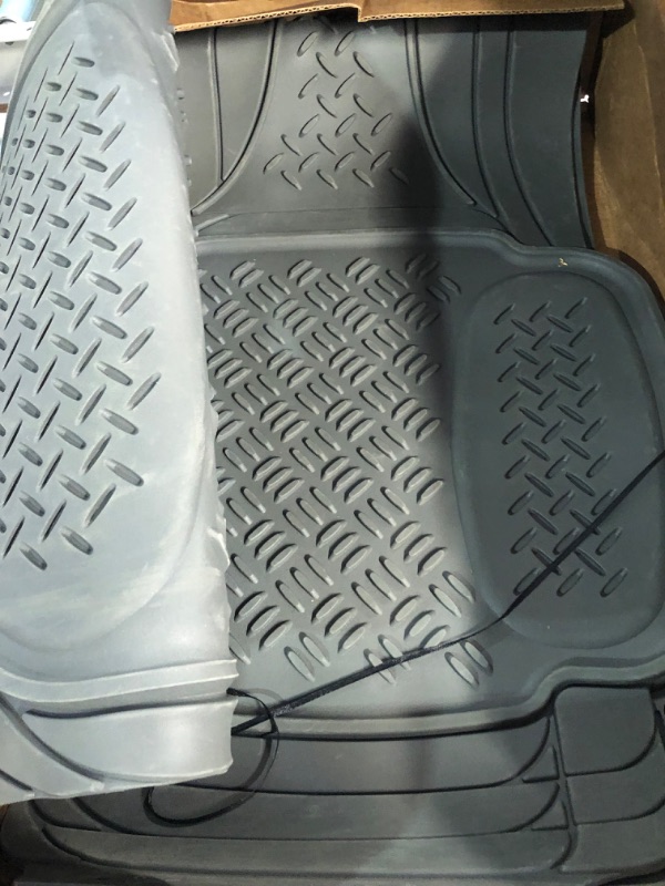 Photo 4 of BDK MaxDuty Rubber Floor MatS (Gray) 3-Piece Gray