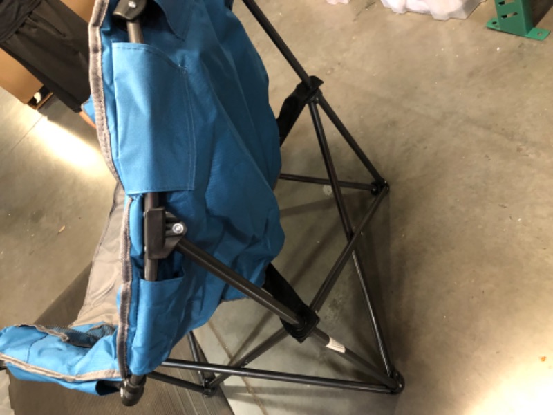 Photo 1 of **SEE NOTES**
ARROWHEAD OUTDOOR Oversized Heavy-Duty Club Folding Camping Chair, supports 330lbs, Carrying Bag, Blue