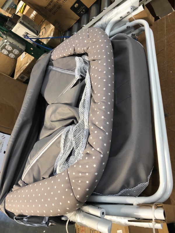 Photo 2 of Dream On Me Traveler Portable Bassinet In Grey, Lightweight And Breathable Mesh Design, Easy To Clean And Fold Baby Bassinet - Carry Bag Included Twinkle Grey