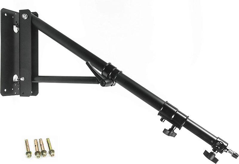 Photo 1 of PHOCUS Wall Mount Boom Arm for Photography Studio Video Strobe Lights, Max Length 51 inches /130 cm, Horizontal and Vertical Rotatable
