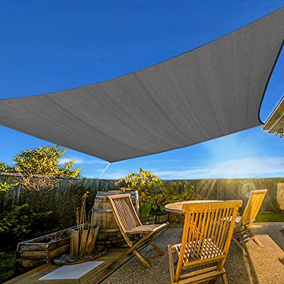 Photo 1 of  Sun Shade Sails Rectangle Canopy, Dark Grey UV Block Cover for Outdoor 