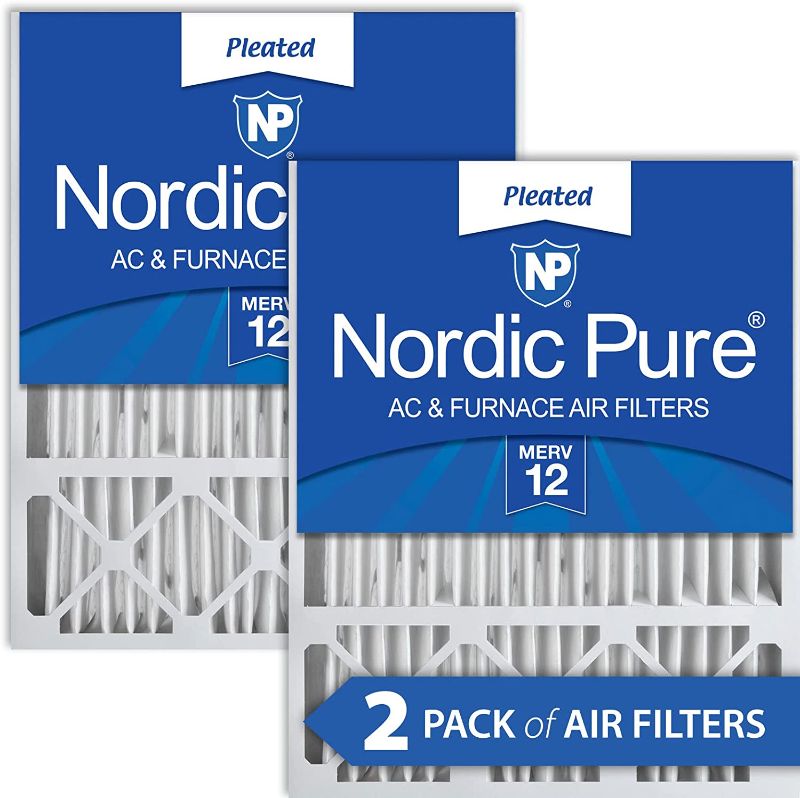 Photo 1 of *SEE NOTES* Nordic Pure 20x25x5 MERV 12 Pleated Honeywell Replacement AC Furnace Air Filters 2 Pack