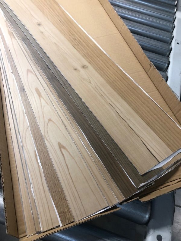 Photo 3 of **USED BUT APPEARS NEW** LUCiDA SURFACES Luxury Vinyl Flooring Tiles | Peel and Stick Floor Tile for DIY Installation | 12 Wood Look Planks | Barn | BaseCore | 18 Sq. Feet Box of 12 Planks Barn 12