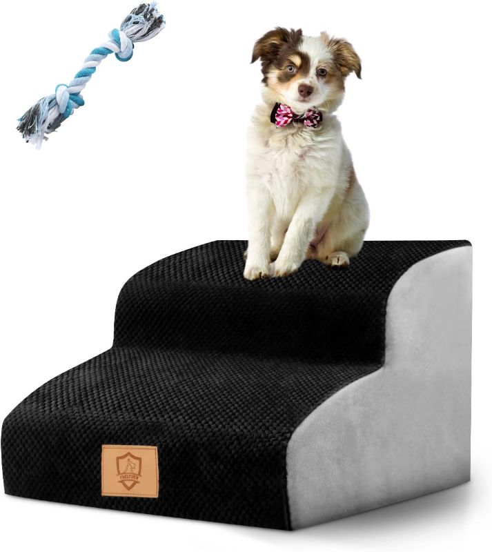 Photo 1 of **SEE NOTES** TNELTUEB High Density Foam Dog Stairs 2 Tiers, Extra Wide Deep Dog Steps, Non-Slip Dog Ramp