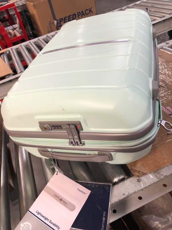 Photo 2 of **USED BUT APPEARS NEW** Samsonite Freeform Hardside Expandable with Double Spinner Wheels, Carry-On 21-Inch, Mint Green Carry-On 21-Inch Mint Green