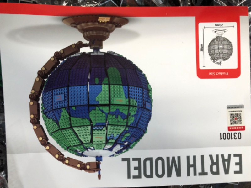 Photo 3 of **NEW** Globe Building Set Model for Adults,Build Home Decor Spinning Earth (2,494 Pieces)