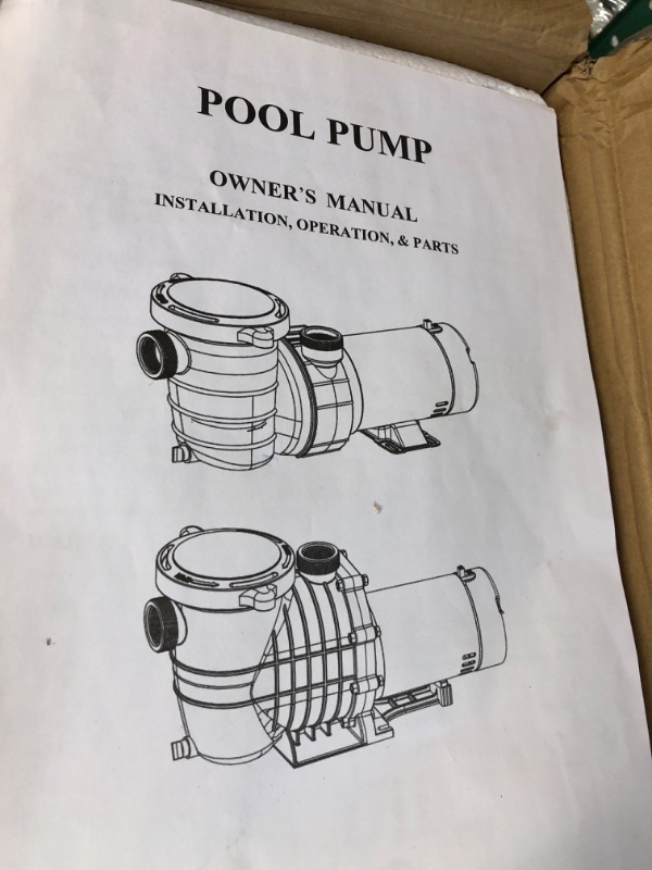 Photo 5 of **USED BUT APPEARS NEW** Oswerpon 1.5 HP High Pressure Self Primming Pool Pump Dual Voltage Inground/Above Ground Swimming Pool Pump 