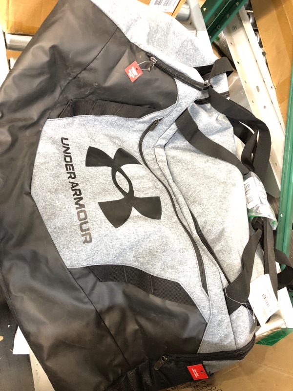 Photo 2 of **USED BUT APPEARS NEW** Under Armour Undeniable 5.0 Duffle-Large One Size Fits Most Pitch Gray Medium Heather (012)/Metallic Silver