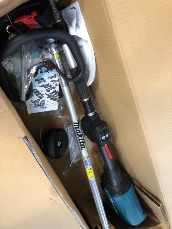 Photo 3 of **USED BUT APPEARS NEW** (Tool Only) Makita 18V x 2 (36V) LXT Lithium-Ion Brushless Cordless Couple Shaft Power Head W/String Trimmer Attachment 