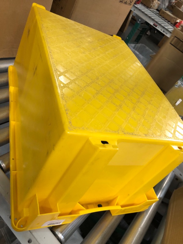 Photo 2 of 14"x21"x10.5" Interior Yellow Plastic Bin