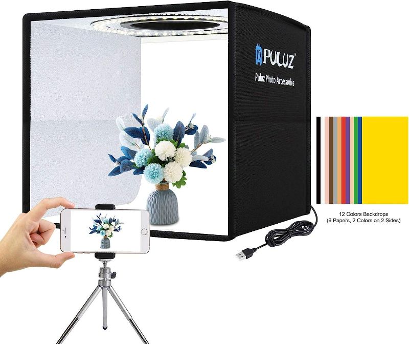 Photo 1 of PULUZ Mini Photo Studio Light Box, Photo Shooting Tent kit, Portable Folding Photography Light 