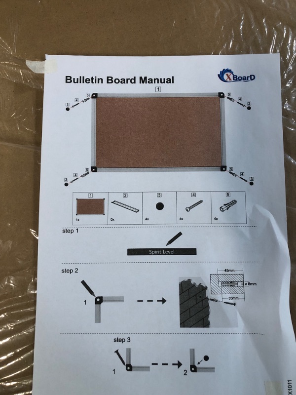 Photo 2 of VIZ-PRO Cork Bulletin Board/Foldable Noticeboard, 48 X 36 Inches, Silver Aluminium Frame