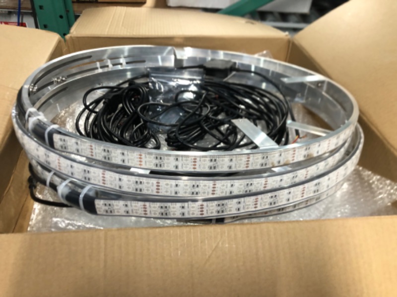 Photo 1 of Hundalights 17.5'' Multi-Color~Double~RGB Shift Changing Wheel Ring Rim Lights for Truck Vehicle Kit Light up Tires for Offroad (4PCS 1Set) Bluetooth Control IP68 Waterproof