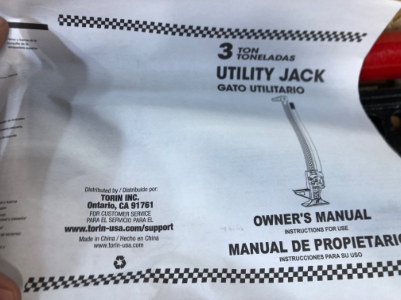 Photo 1 of Torin TRA8335 33" Ratcheting Off Road Utility Farm Jack