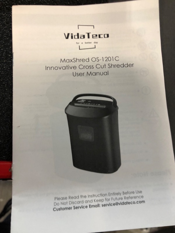 Photo 4 of Paper Shredder,VidaTeco 14-Sheet Cross-Cut Shredder with US Patented Cutter,Also Shreds Card/CD ,Heavy Duty Paper Shredder