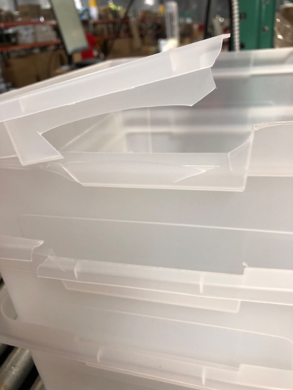 Photo 1 of Lorell Storage Case File Box, Clear (LLR68925CT) 4 EA