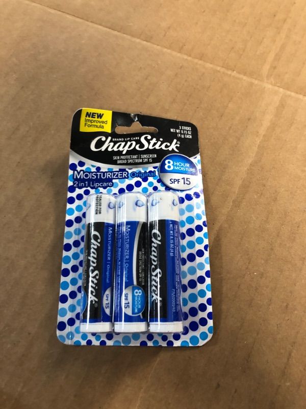 Photo 2 of Chapstick Lip Tube (Pack of 3) Original