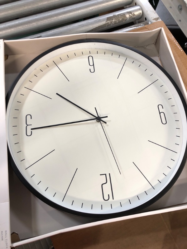 Photo 2 of 19 Plastic Wall Clock White/Black - Project 62