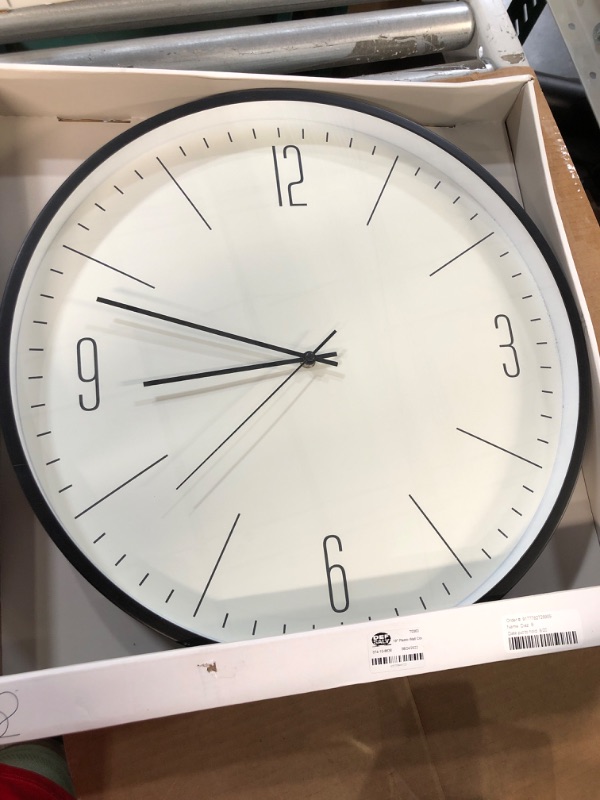 Photo 2 of 19 Plastic Wall Clock White/Black - Project 62