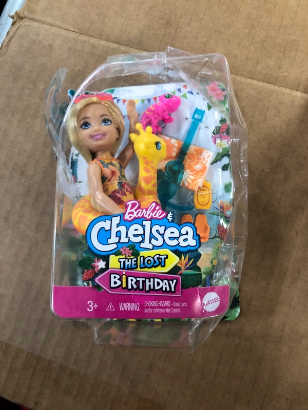 Photo 2 of Barbie and Chelsea The Lost Birthday Playset with Chelsea Doll (Blonde, 6-in), Jungle Pet, Floatie and Accessories, Gift for 3 to 7 Year Olds