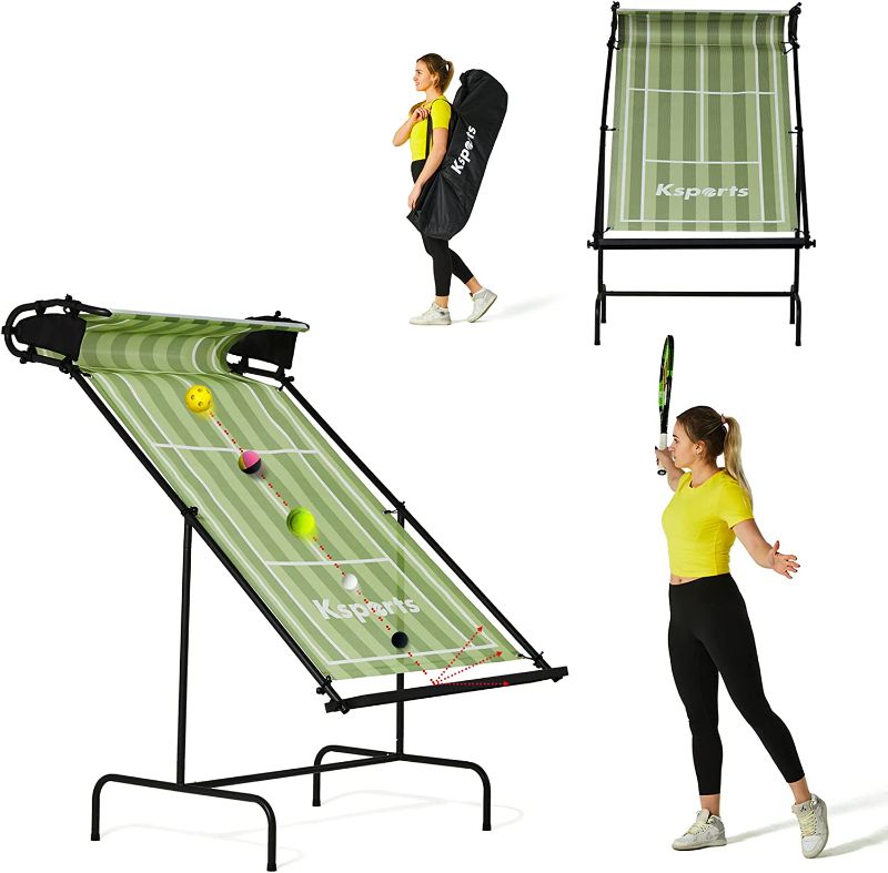 Photo 1 of Ksports Racquet Sports Tennis Rebounder Net Large/Regular for Indoor/Outdoor Use for Tennis, Pickleball, Padel, Squash, Racquetball, & Table Tennis w/Carry Bag https://a.co/d/0xh7oZi