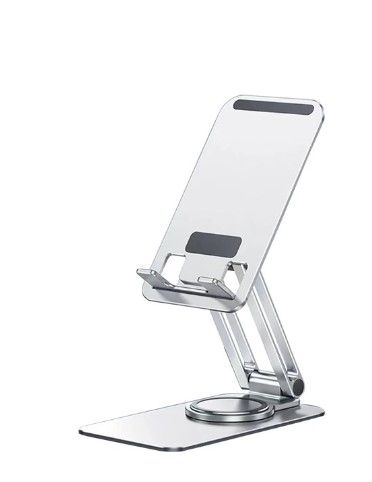 Photo 1 of Ginian Cell Phone Stand Phone Holder Stand Desktop Mobile Phone Stand 360° Adjustable Rotation Mini Stand Light and Portable Silicone Anti-Slip pad(White)