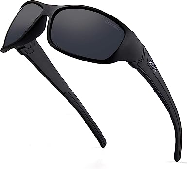 Photo 1 of  Polarized Sports Sunglasses for Men Women :matte Black /BLUE