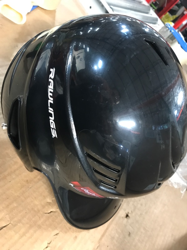 Photo 2 of Rawlings | MACH EXTENSION Batting Helmet with Jaw Guard Included | Right-Hand Batter & Left-Hand Batter Options | Junior & Senior Sizes | Multiple Colors Matte Black Junior Right-Handed Batter