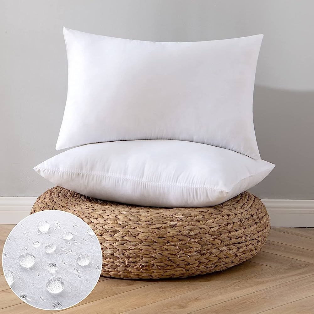 Photo 1 of *STOCK PHOTO FOR REFERENCE ONLY* Beige Cream White Buffalo Plaids Lumbar Throw Pillow Covers 12x20inch