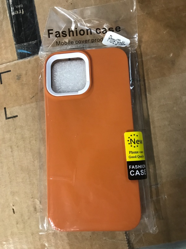 Photo 1 of iPhone 13 Max Pro Case, TERRACOTA/BROWN + WHITE