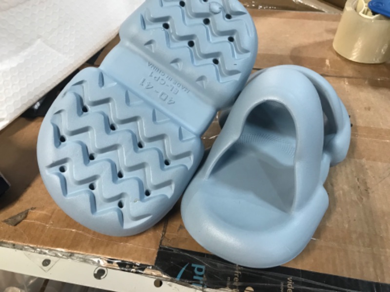 Photo 3 of Mukinrch Bubble Slides Sandals for Women,Cloud Slides Sandals Men,Non-slip Big Pillow Platform Slides 