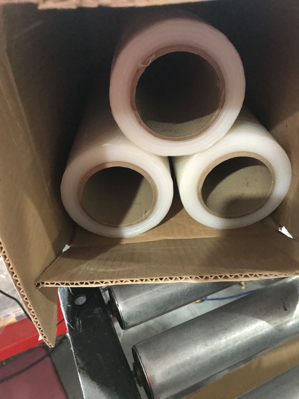 Photo 3 of AMERIQUE Shrink Wrap 4 Pack (4000FTX18", 25.2 LBS Total):  18"x 1,000 FT Per Roll, 80 Gauge Clear