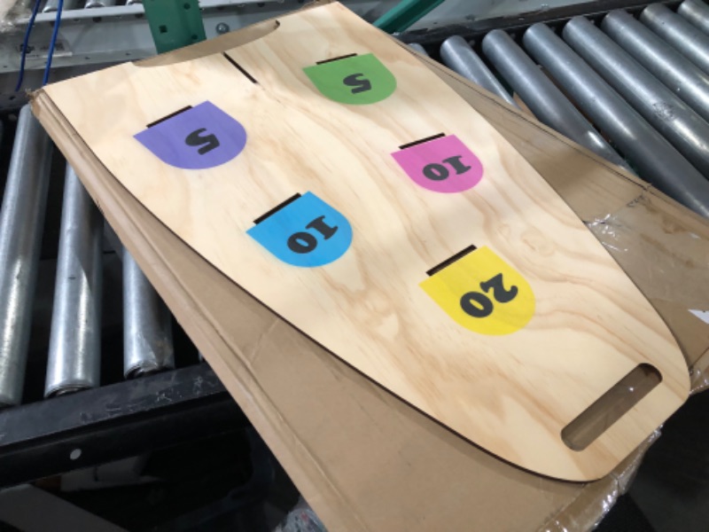 Photo 2 of **SEE NOTES**
NI-ROU Vertical Cornhole Game with 8pcs Bags Wood Bean Bag Toss Games for Kids and Adults Outdoor & Indoor Use