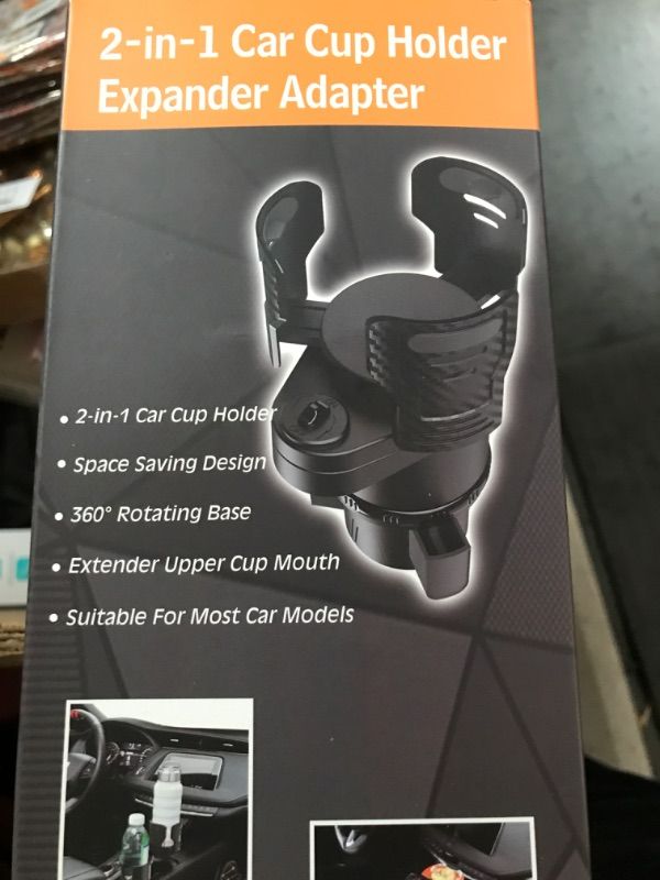 Photo 1 of 2 IN 1 CAR CUP HOLDER 360 ROTATION 