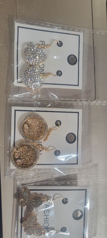 Photo 1 of 3 PC TREE OF LIFE,HEART,BUTTERFLY EARINGS 