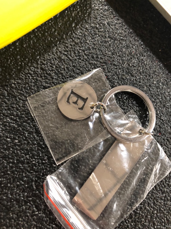 Photo 3 of **STOCK PHOTO SIMILAR TO ITEM** Drive Safe Keychain for Boyfriend with Initial Letter (E) 