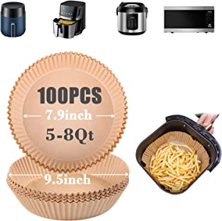 Photo 1 of  Air Fryer 100 Pcs Round Paper Liners Disposable Large for 5 to 8 Qt Basket, 7.9 inch Unbleached Non-stick Oil-