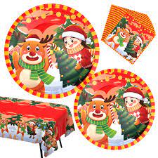 Photo 1 of  Biodegradable 24 sets Christmas Decorations Paper Plates