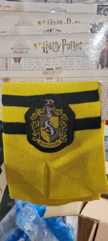 Photo 1 of 2 PK Harry Potter Scarf, Wizarding World Hogwarts House Themed Scarves, Movie Quality Character Dress Up Costume Accessory Hufflepuff